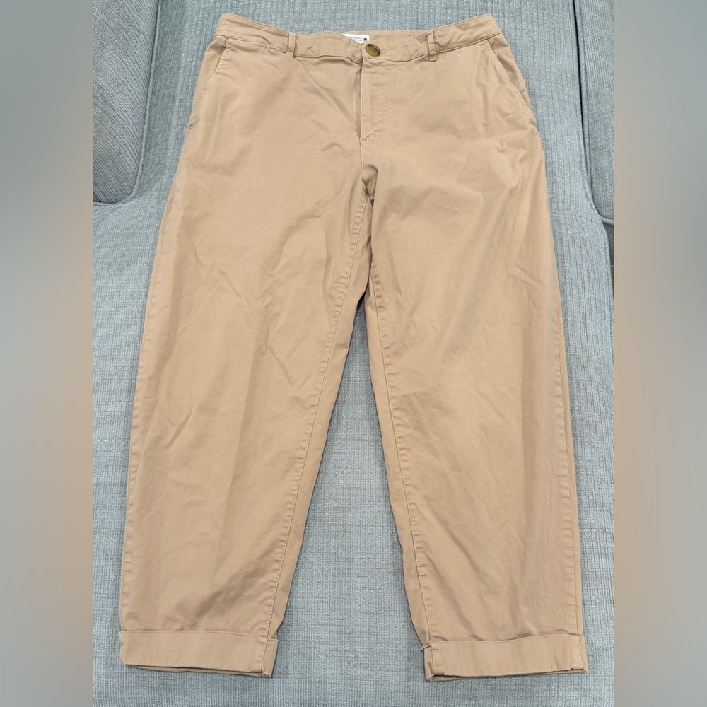 Zara Boyfriend Khakis w/ Cuffed Hems